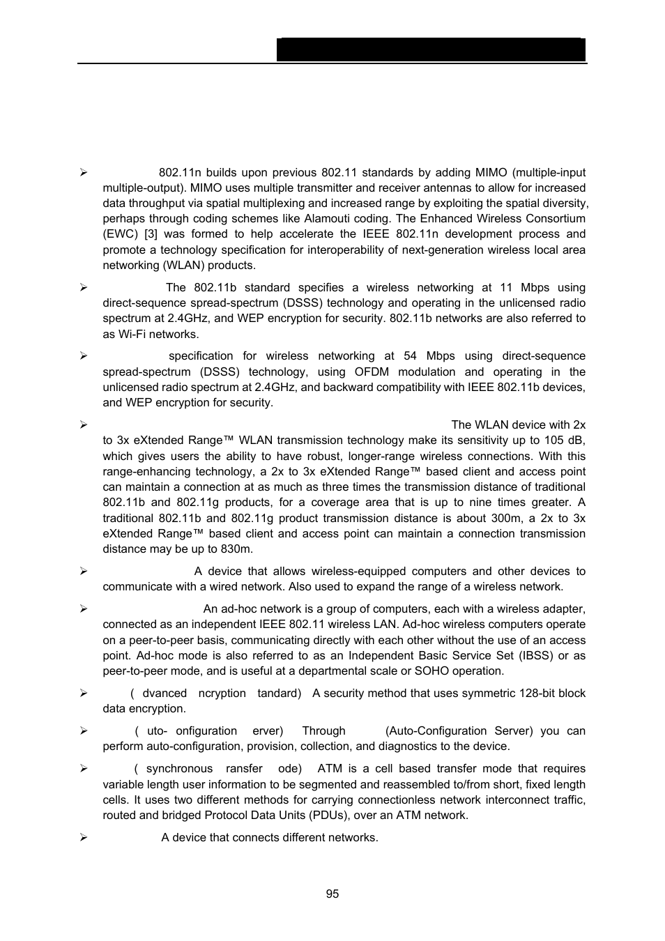 Appendix d: glossary | TP-Link TD-W8960N User Manual | Page 102 / 105