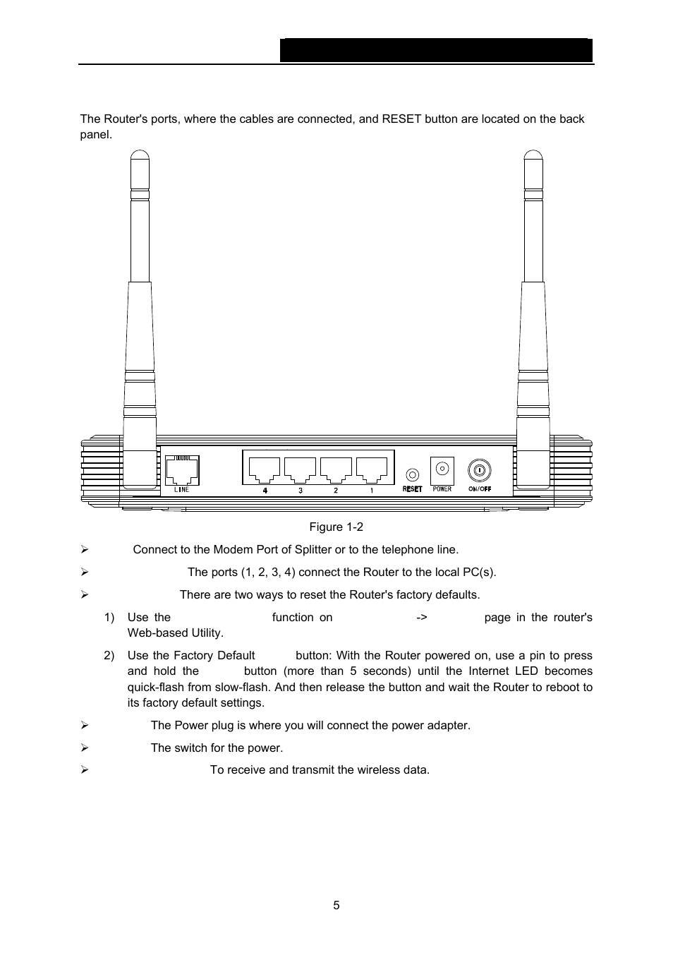 2 the back panel | TP-Link TD-W8960N User Manual | Page 12 / 105