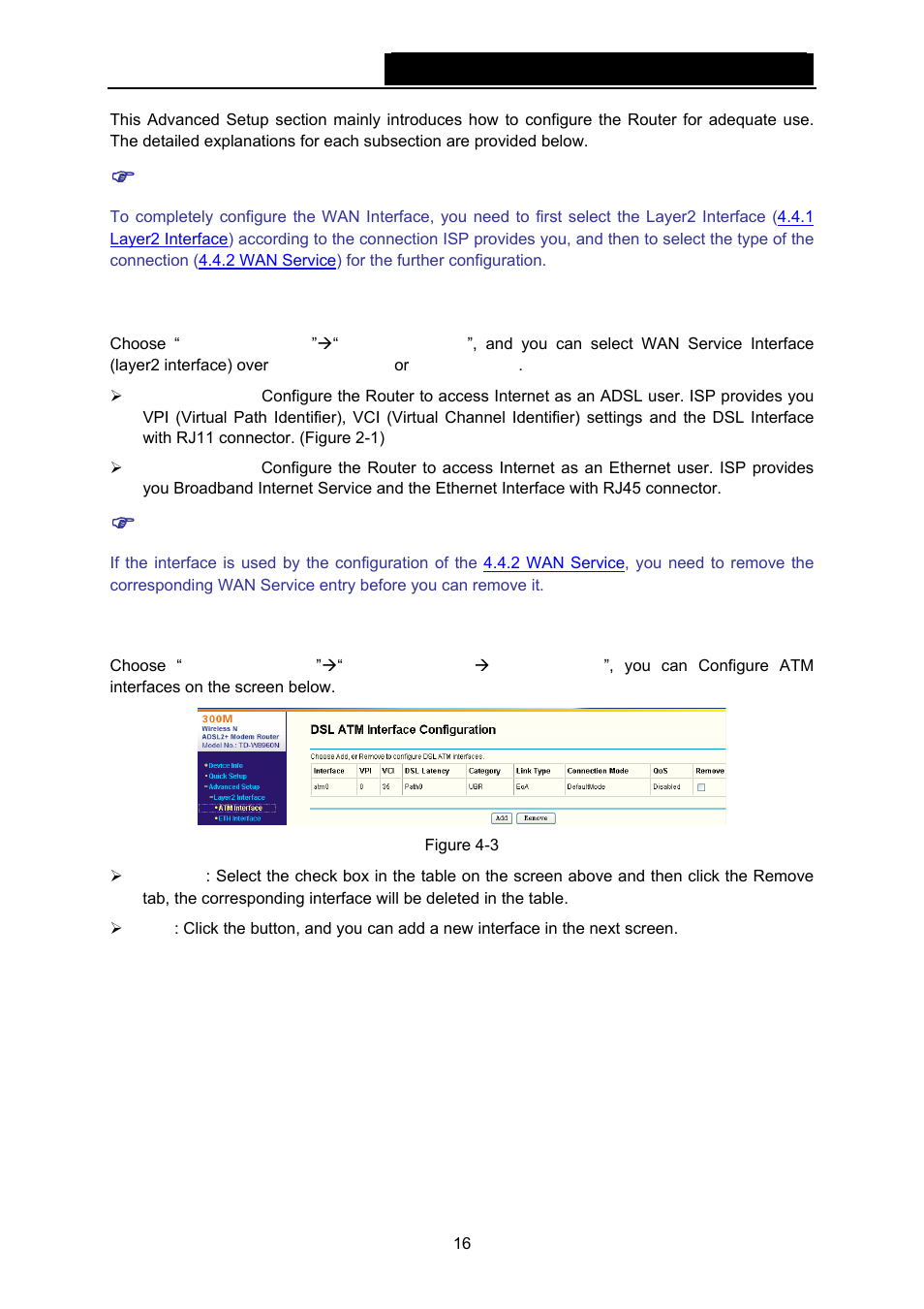 1 layer2 interface, 1 atm interfaces, Layer2 interface | TP-Link TD-W8960N User Manual | Page 23 / 105