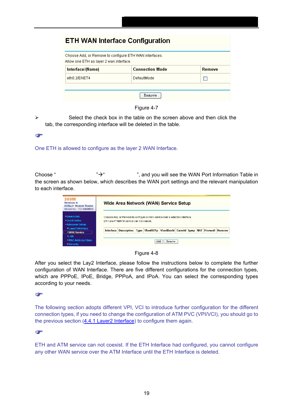 2 wan service, List, 2 wan | Service, Connection, Wan service | TP-Link TD-W8960N User Manual | Page 26 / 105