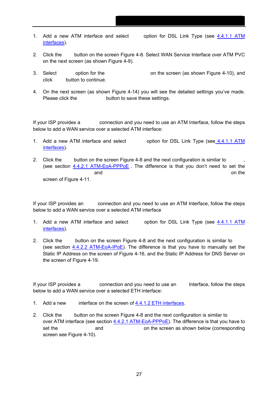 4 atm-pppoa, 5 atm-ipoa, 6 eth-pppoe | TP-Link TD-W8960N User Manual | Page 34 / 105