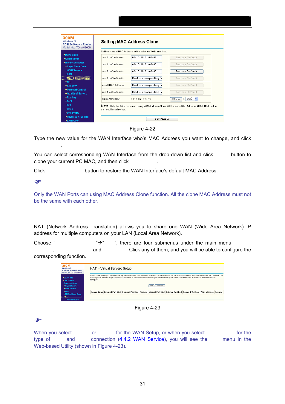 5 nat | TP-Link TD-W8960N User Manual | Page 38 / 105