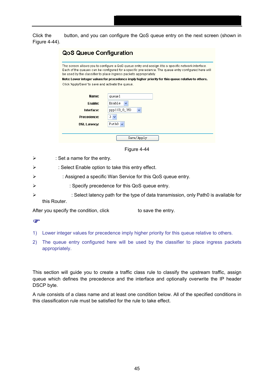 2 qos classification | TP-Link TD-W8960N User Manual | Page 52 / 105
