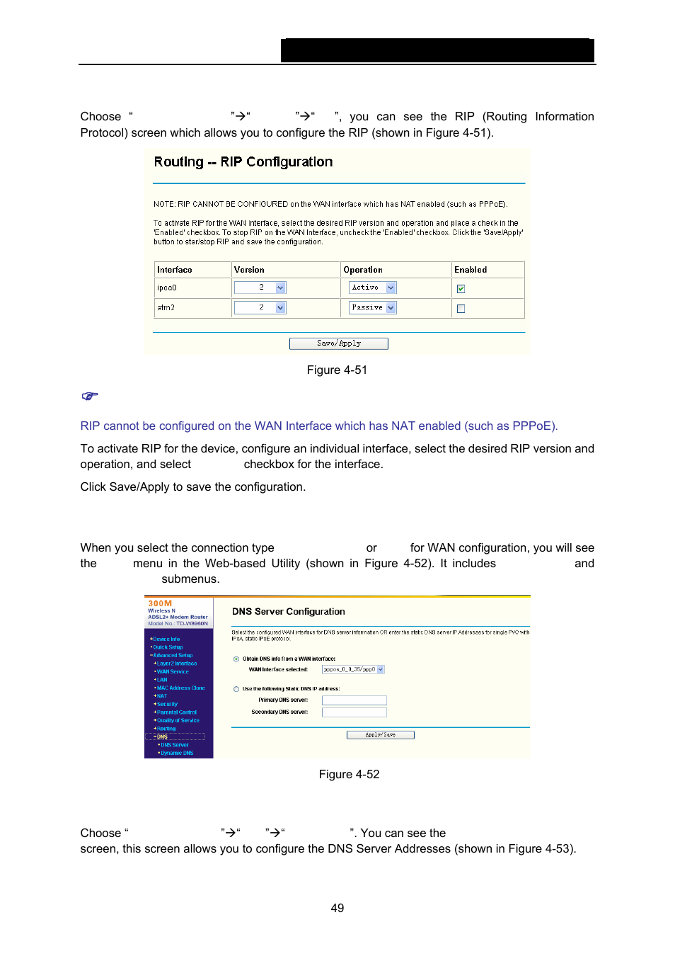 3 rip, 10 dns, 1 dns server | TP-Link TD-W8960N User Manual | Page 56 / 105