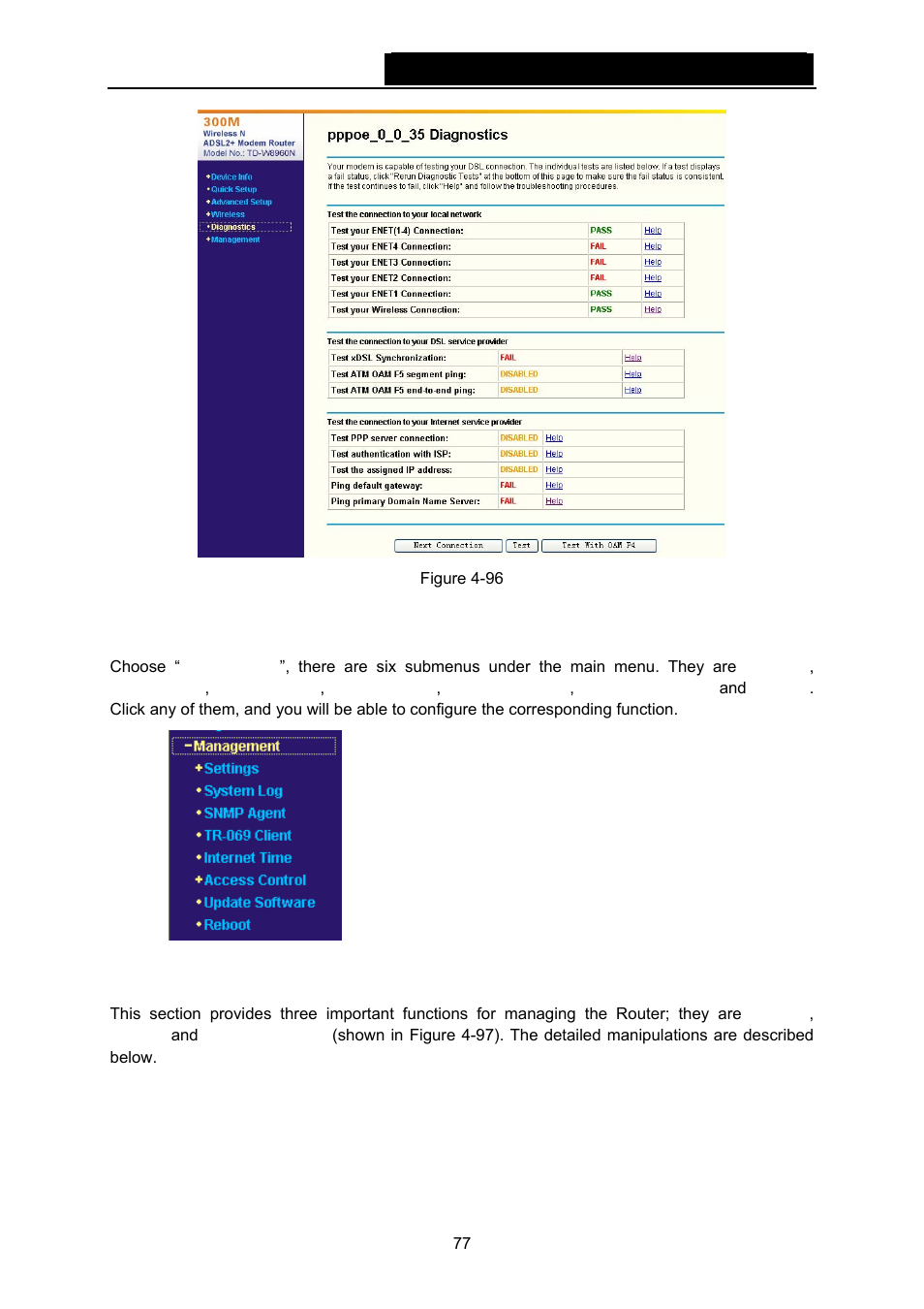 7 management, 1 settings, Management | TP-Link TD-W8960N User Manual | Page 84 / 105