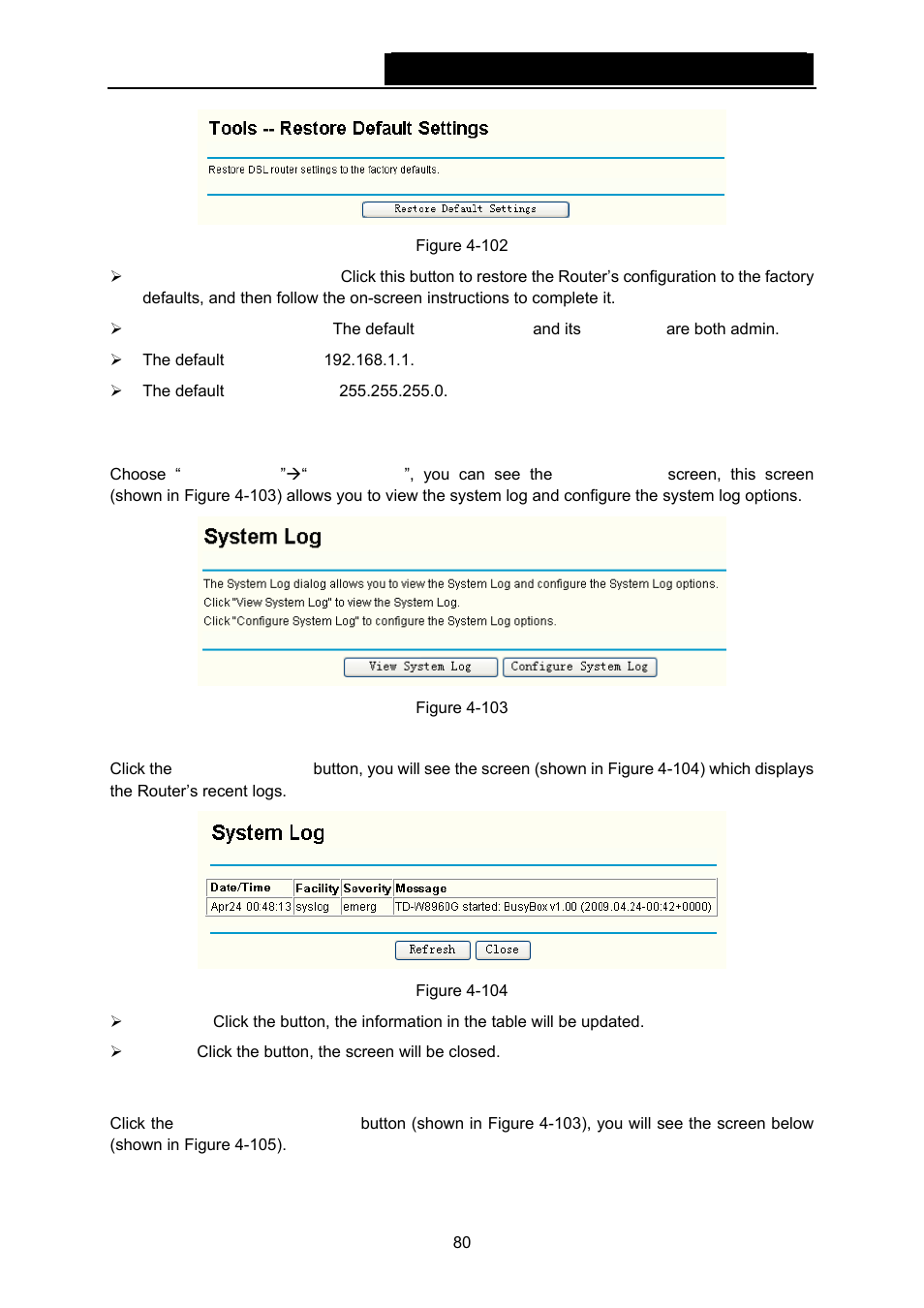 2 system log | TP-Link TD-W8960N User Manual | Page 87 / 105