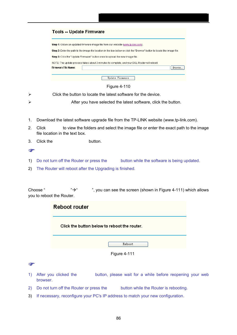 8 reboot | TP-Link TD-W8960N User Manual | Page 93 / 105