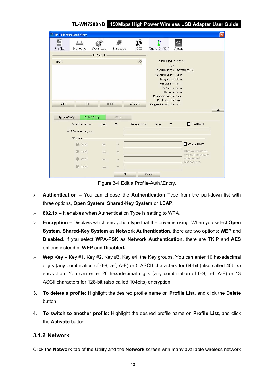 2 network, Network | TP-Link TL-WN7200ND User Manual | Page 18 / 40