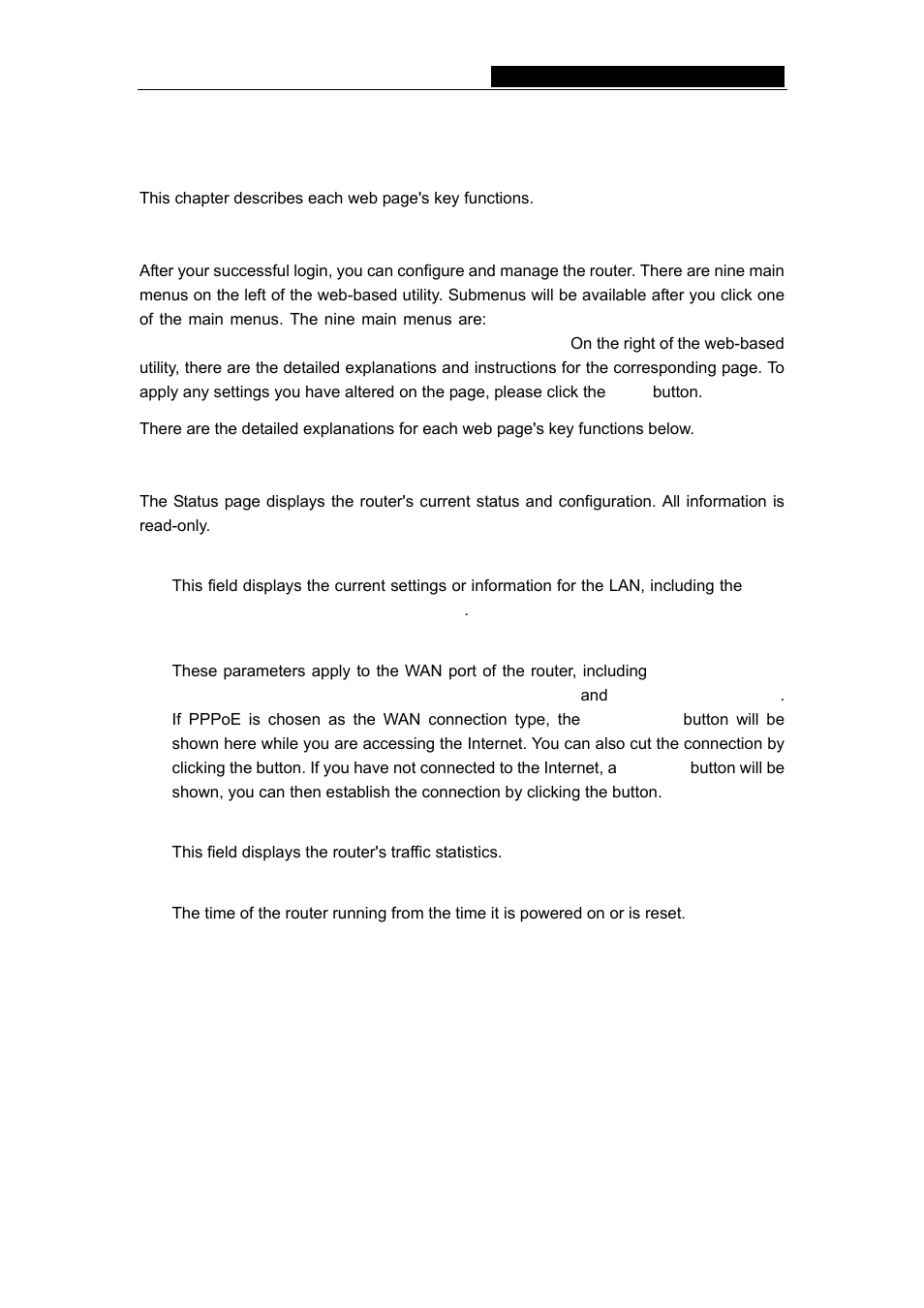 Chapter 5: configuring the router, 1 login, 2 status | 1 login 5.2 status | TP-Link TL-R402M User Manual | Page 15 / 51