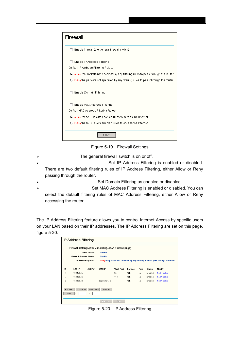 2 ip address filtering | TP-Link TL-R402M User Manual | Page 30 / 51
