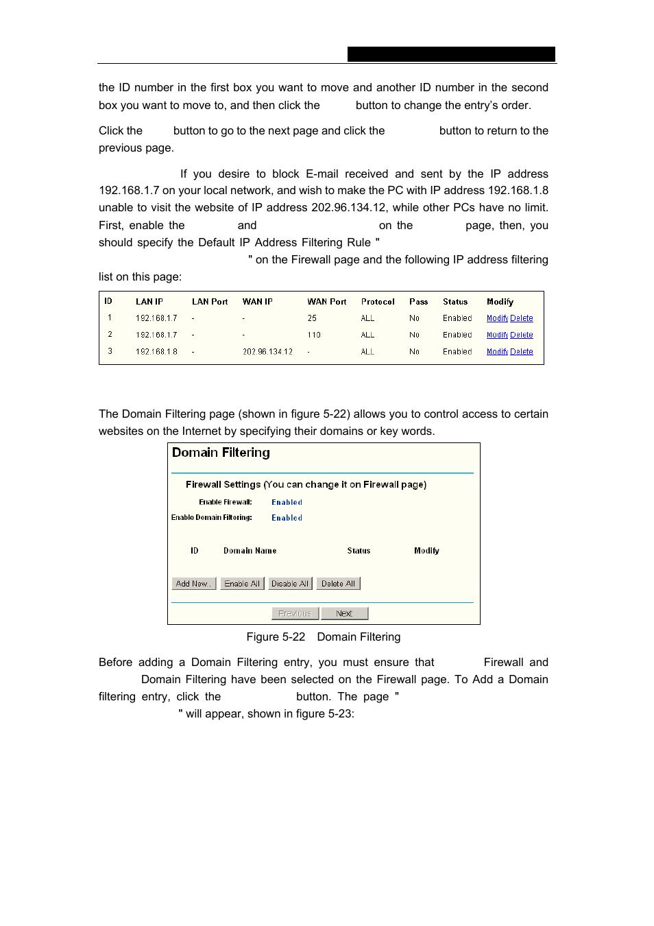 3 domain filtering | TP-Link TL-R402M User Manual | Page 32 / 51