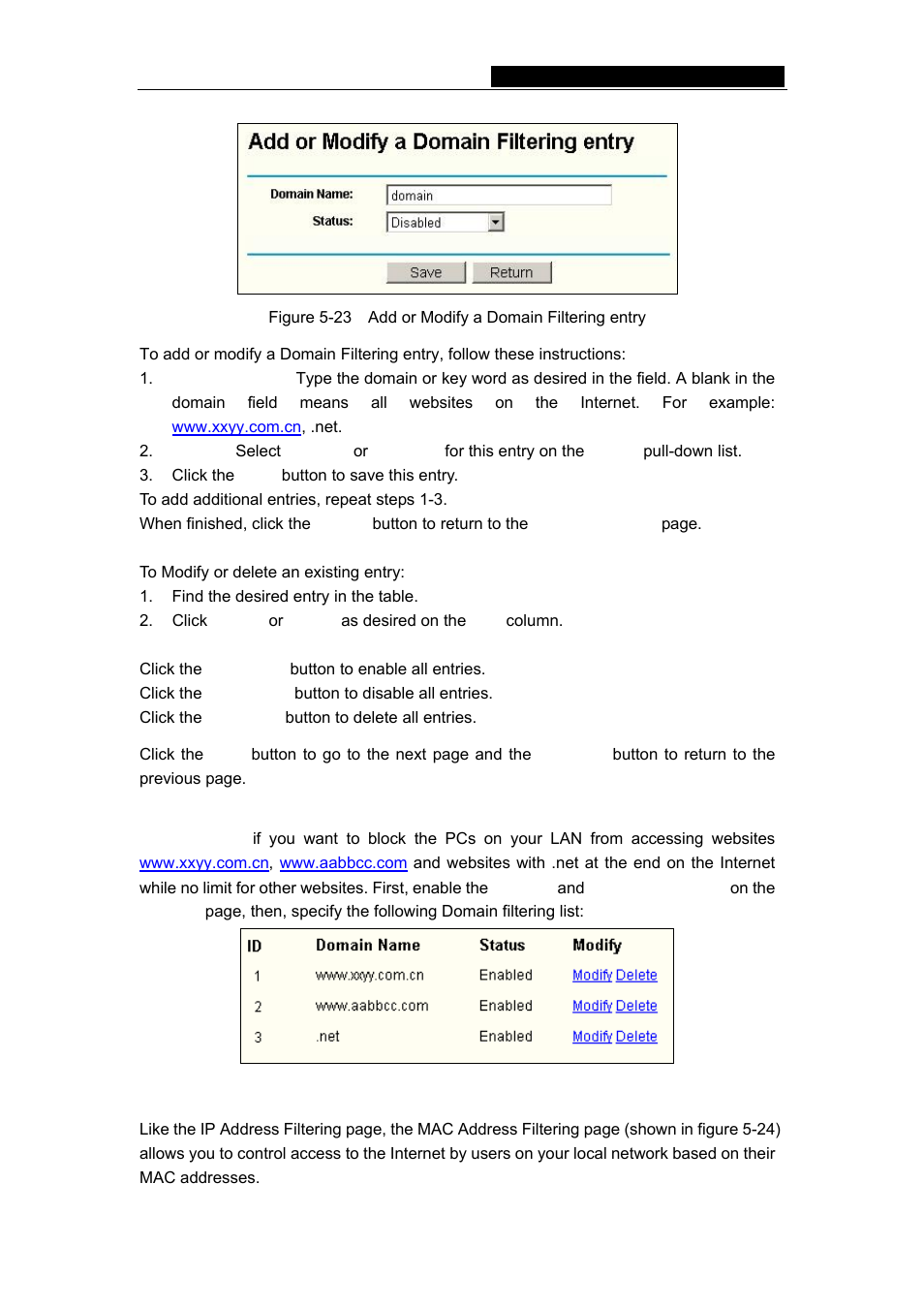 4 mac filtering | TP-Link TL-R402M User Manual | Page 33 / 51