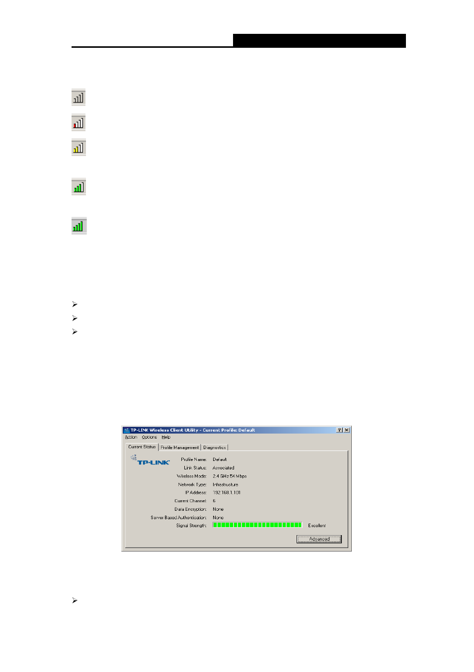 1 current status, Current status | TP-Link TL-WN510G User Manual | Page 19 / 34
