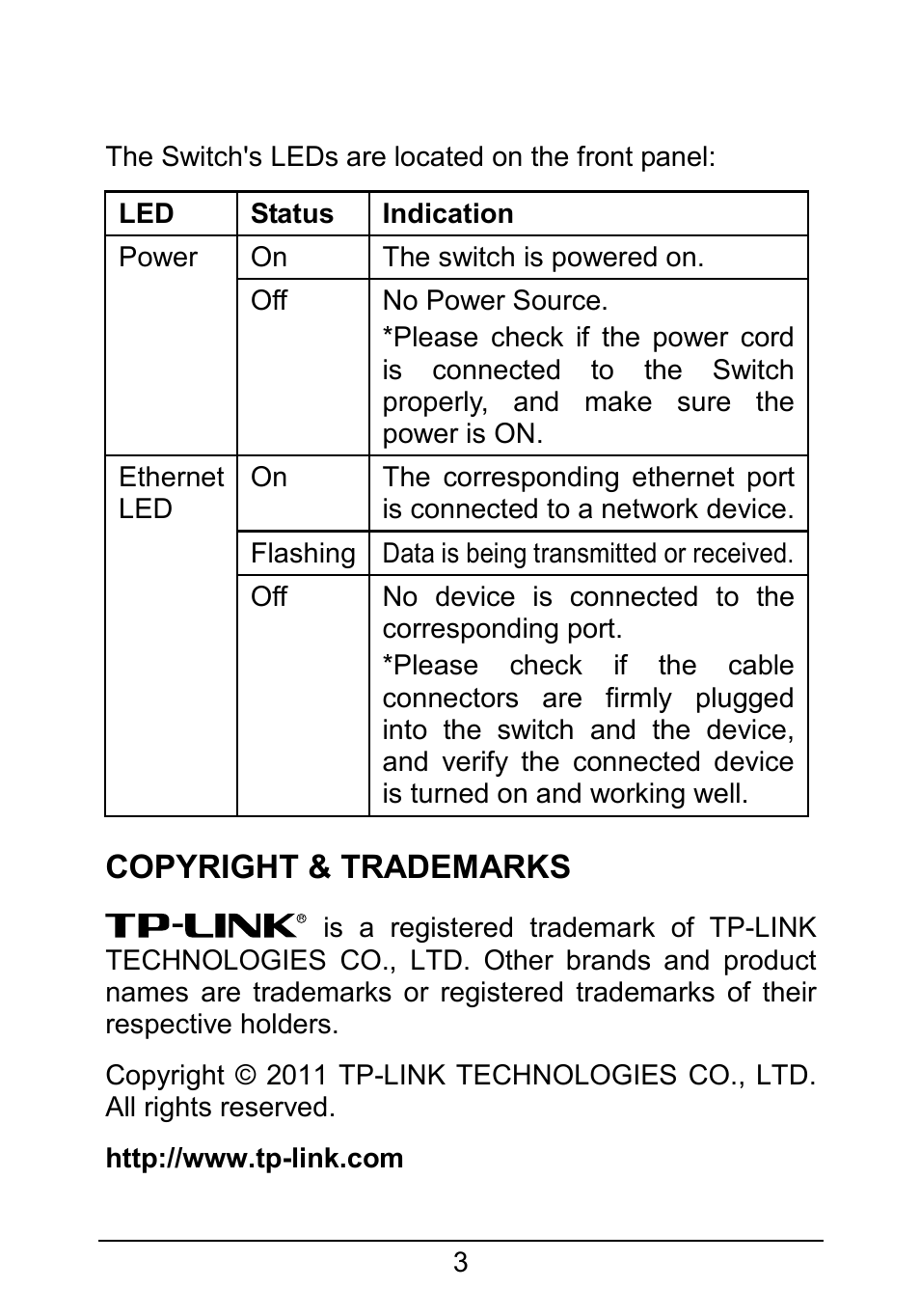 TP-Link TL-SF1005D User Manual | Page 4 / 4