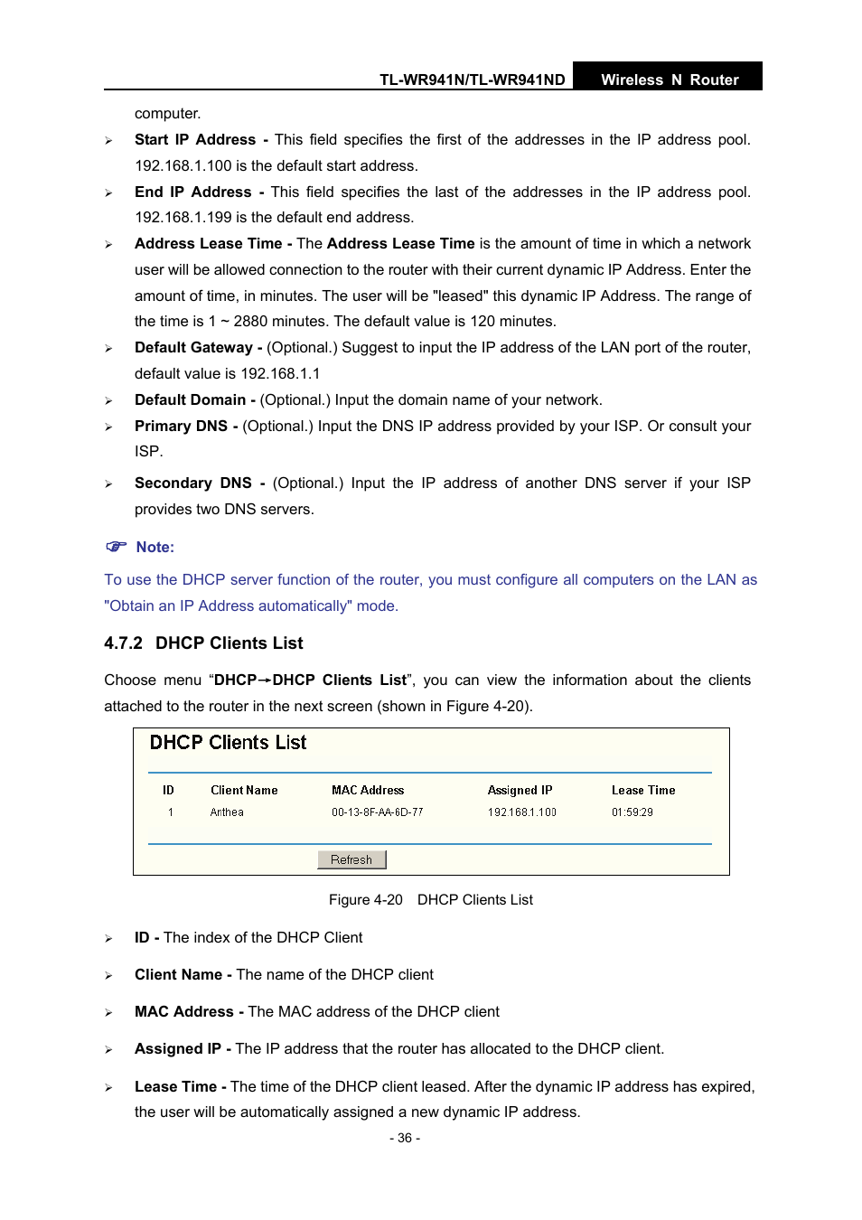 2 dhcp clients list | TP-Link TL-WR941N User Manual | Page 41 / 76