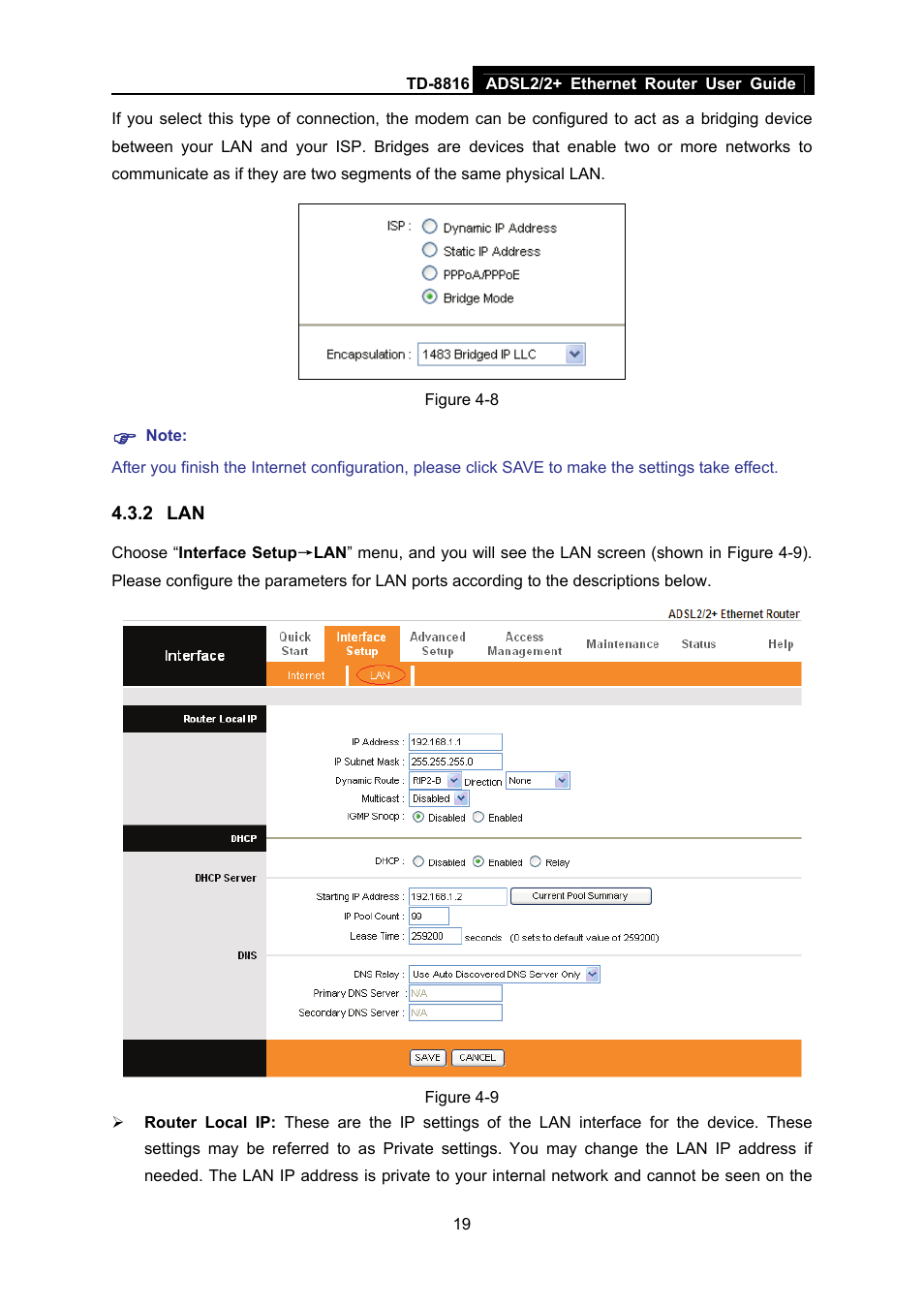 2 lan | TP-Link TD-8816 User Manual | Page 25 / 54