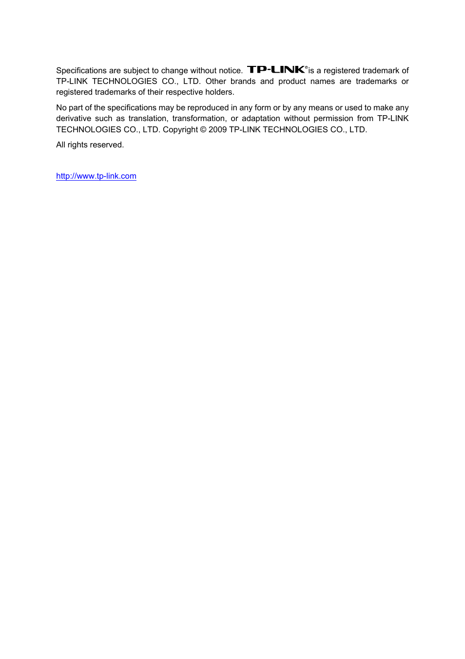 Copyright, Trademarks | TP-Link TL-WA5110G User Manual | Page 2 / 104
