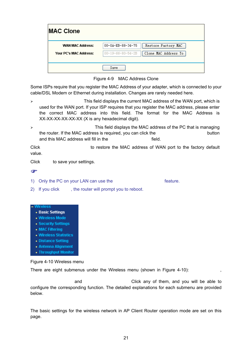 6 wireless, 1 basic settings, Appendix b: configuring th | TP-Link TL-WA5110G User Manual | Page 29 / 104