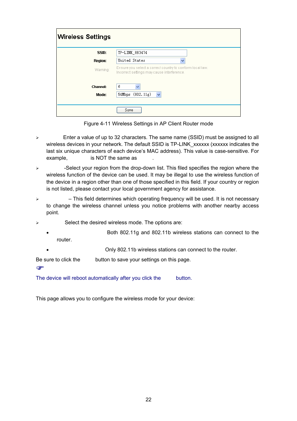 2 wireless mode | TP-Link TL-WA5110G User Manual | Page 30 / 104