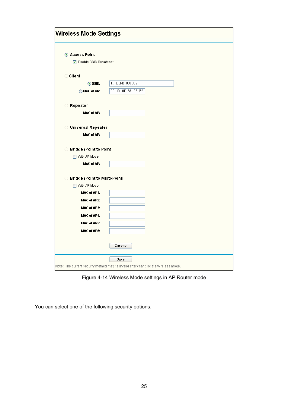 3 security settings | TP-Link TL-WA5110G User Manual | Page 33 / 104