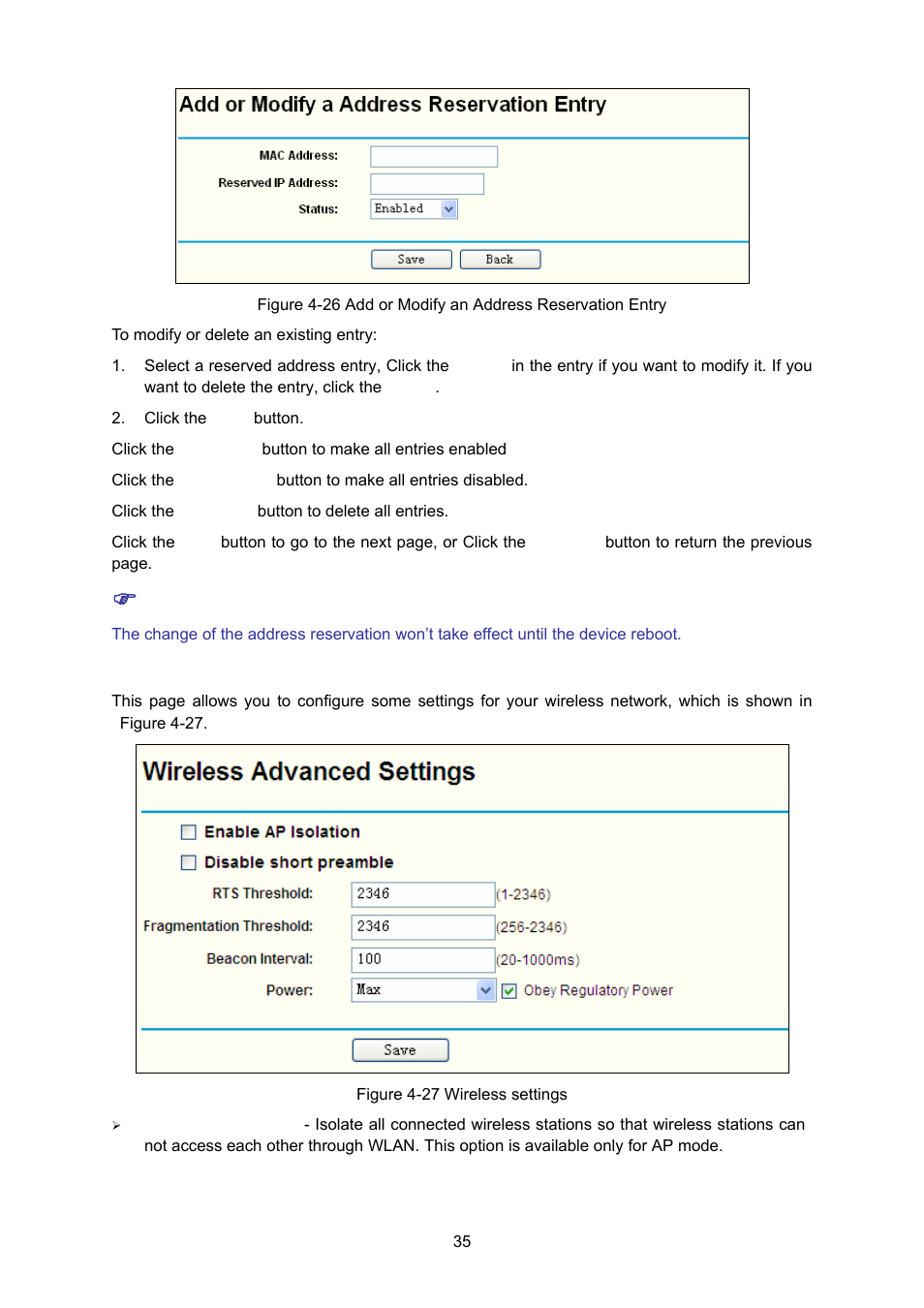 8 wireless settings, 8 wireless, Settings | TP-Link TL-WA5110G User Manual | Page 43 / 104