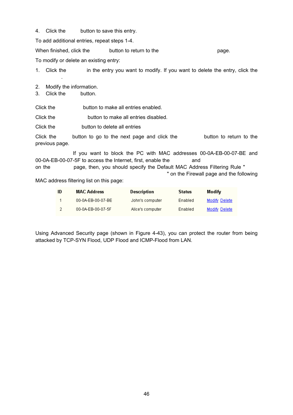 5 advanced security | TP-Link TL-WA5110G User Manual | Page 54 / 104