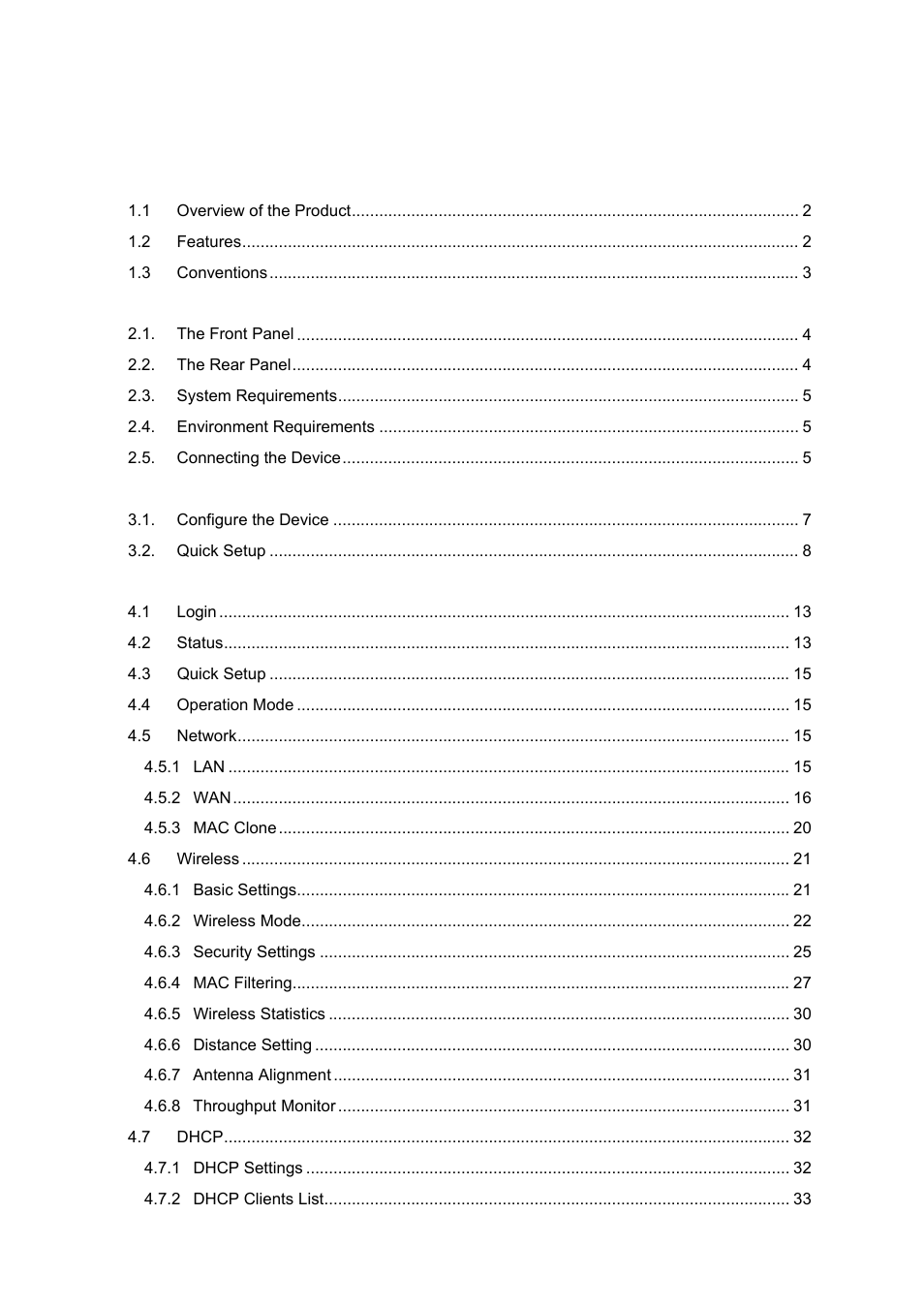 TP-Link TL-WA5110G User Manual | Page 6 / 104