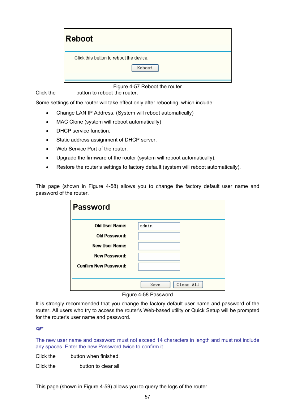 8 password, 9 syslog | TP-Link TL-WA5110G User Manual | Page 65 / 104