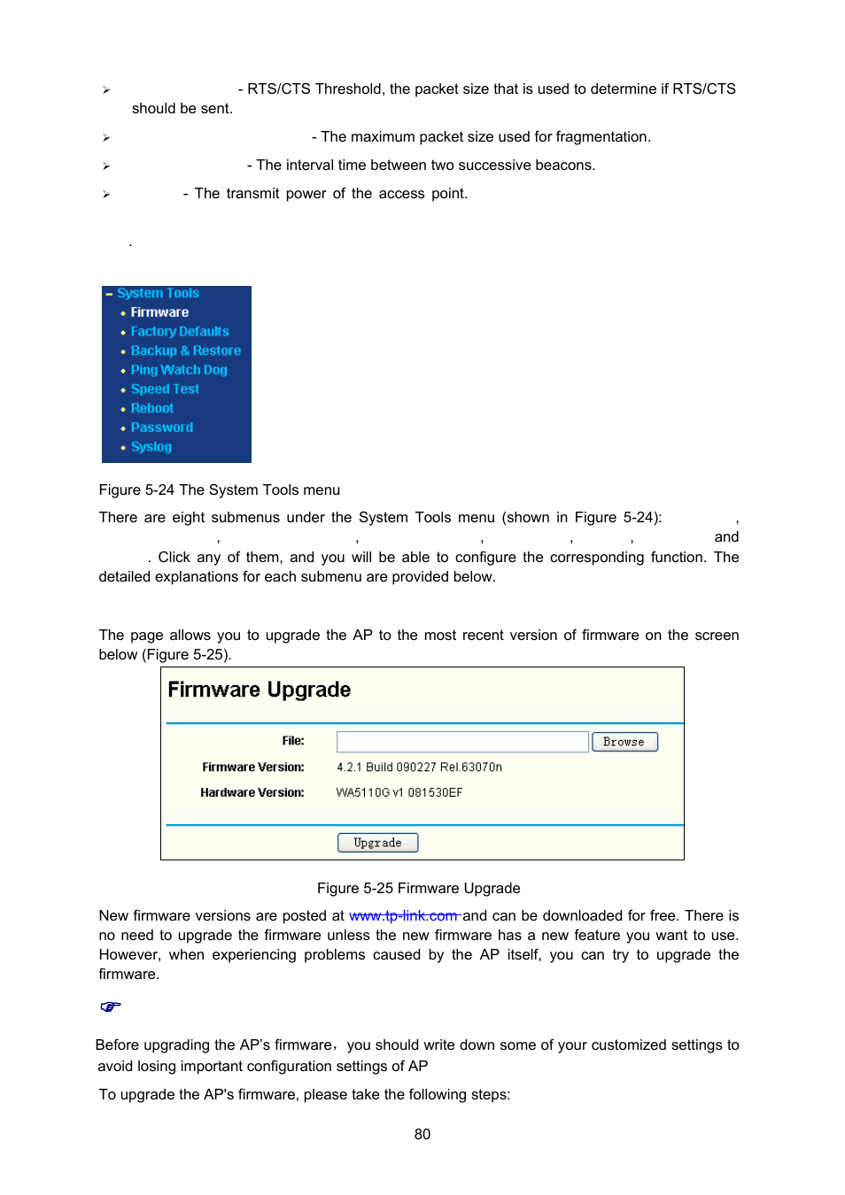9 system tools, 1 firmware | TP-Link TL-WA5110G User Manual | Page 88 / 104