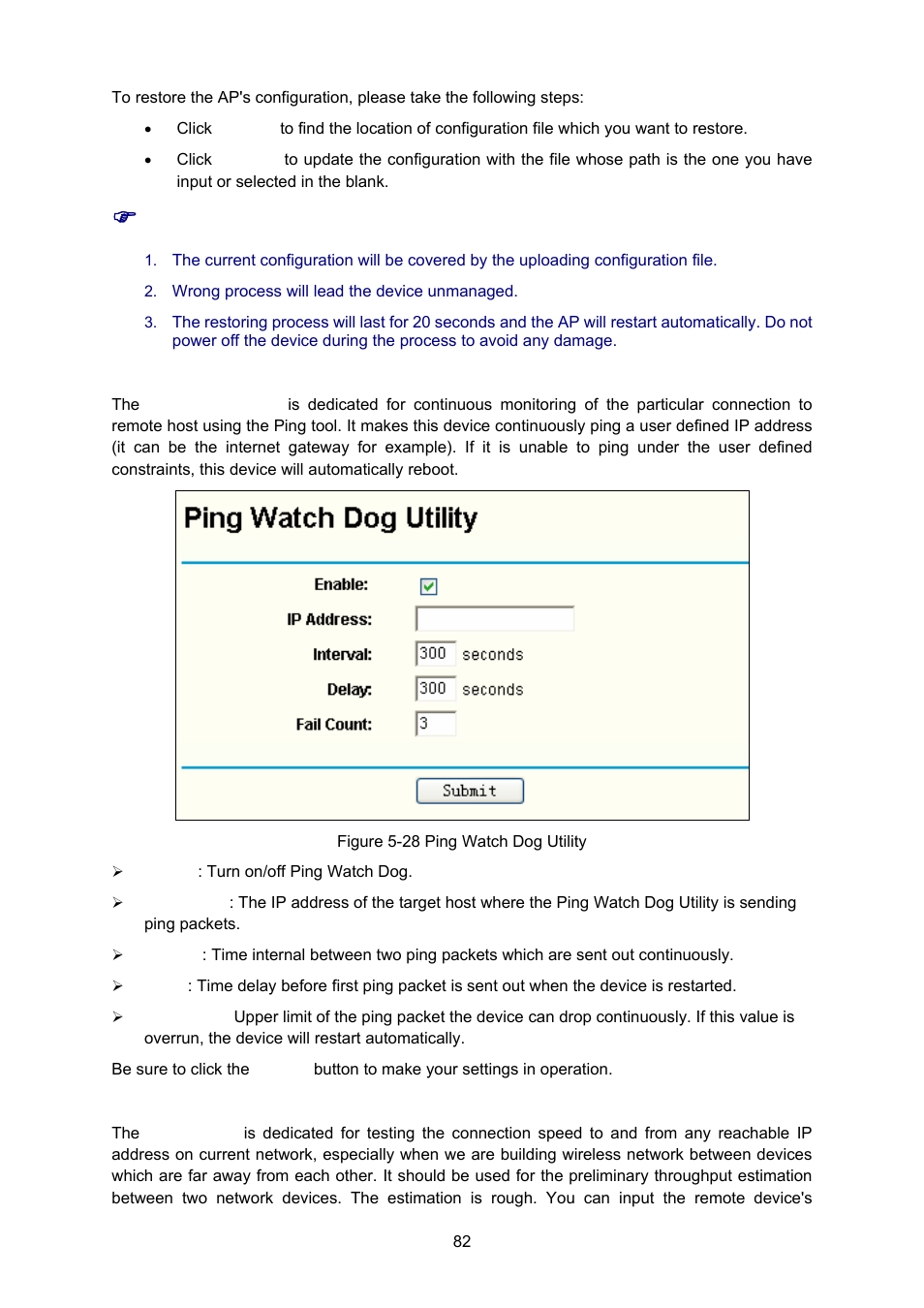 4 ping watch dog, 5 speed test | TP-Link TL-WA5110G User Manual | Page 90 / 104