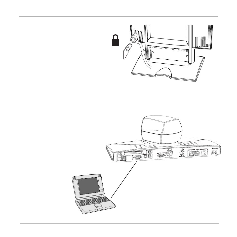 Kensington lock, T550 for cisco callmanager peripheral equipment, Pc-interface (serial cable) | TANDBERG 550 User Manual | Page 32 / 36