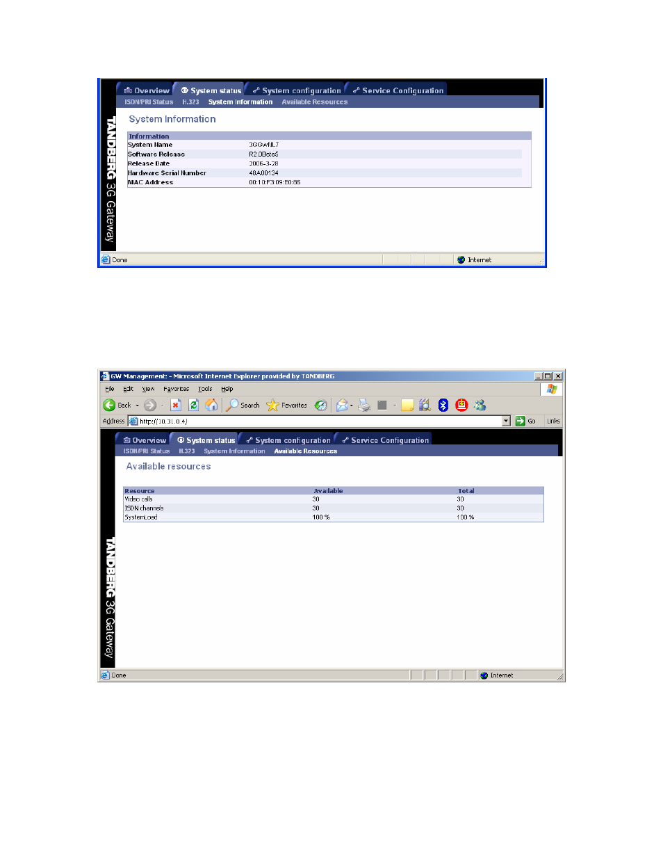 4 available resources, Available resources | TANDBERG Hub User Manual | Page 28 / 62