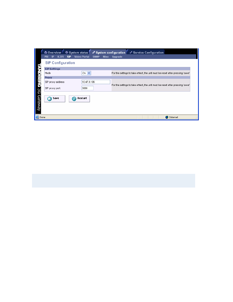 5 sip configuration | TANDBERG Hub User Manual | Page 41 / 62