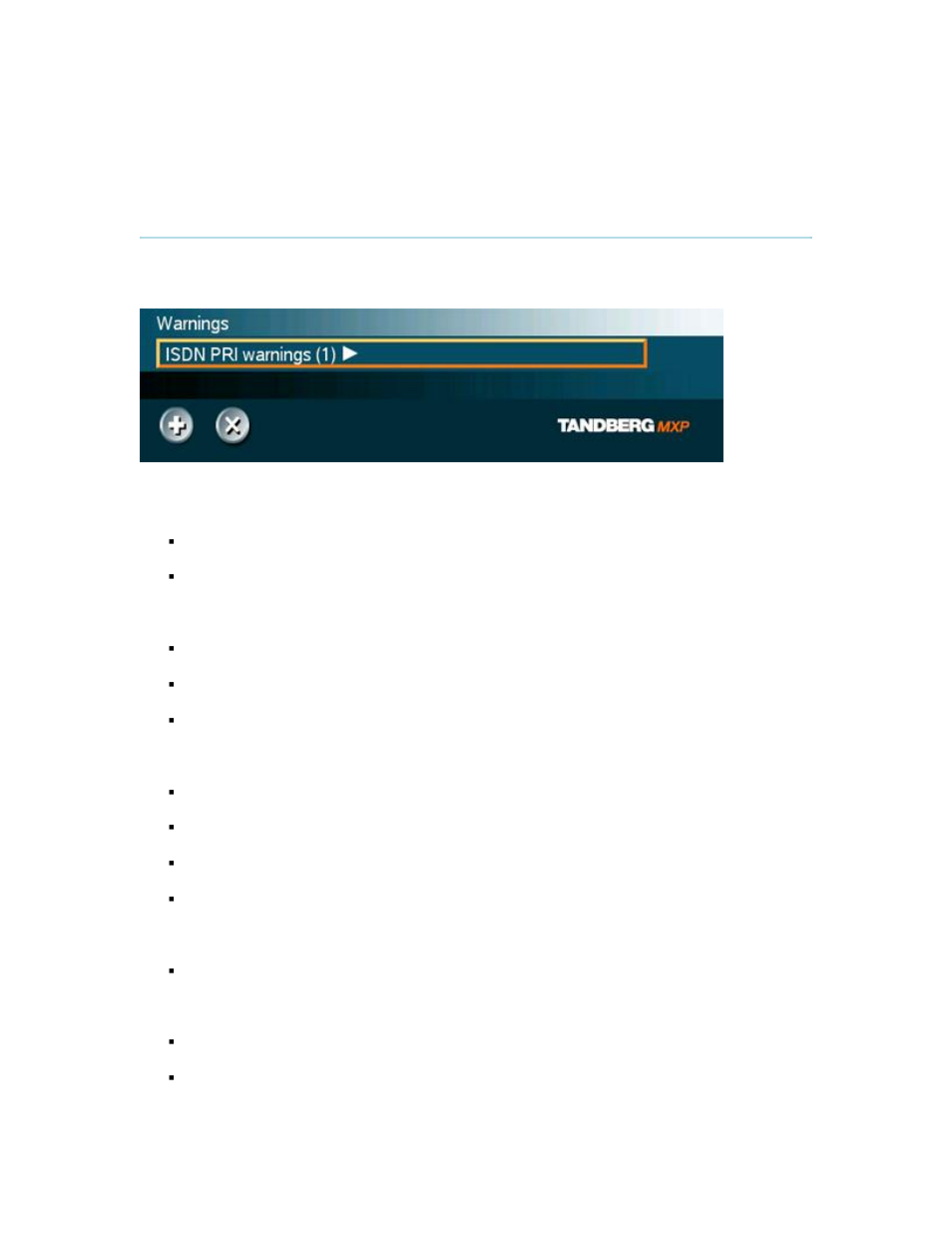 7 warnings | TANDBERG 550MXP User Manual | Page 104 / 251