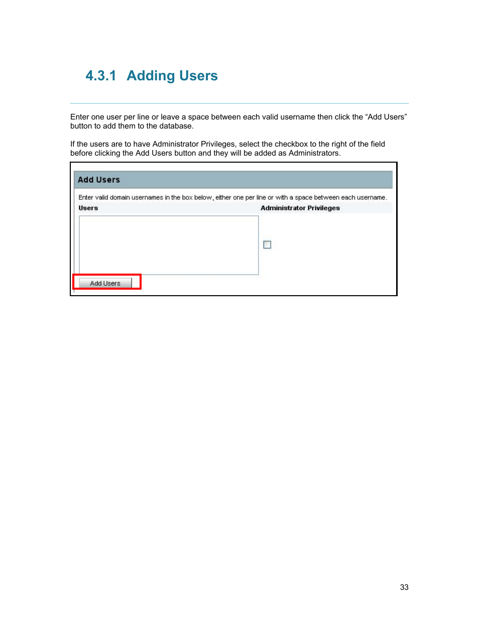 1 adding users, Adding users | TANDBERG D1389801 User Manual | Page 43 / 113