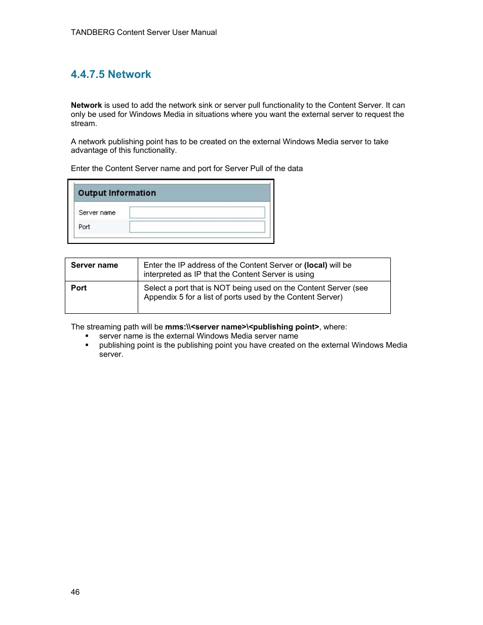 5 network | TANDBERG D1389801 User Manual | Page 56 / 113