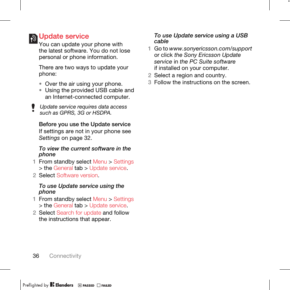Update service | TANDBERG K630I User Manual | Page 38 / 56