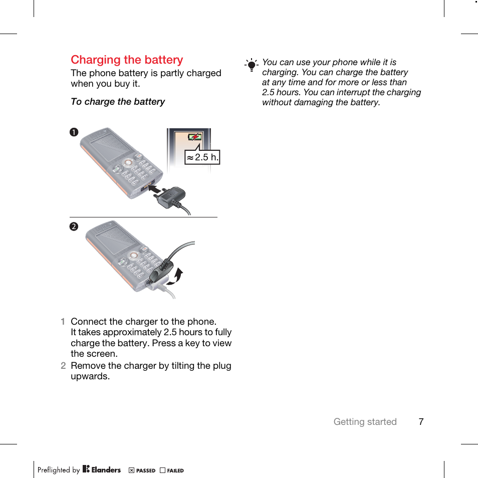 Charging the battery | TANDBERG K630I User Manual | Page 9 / 56