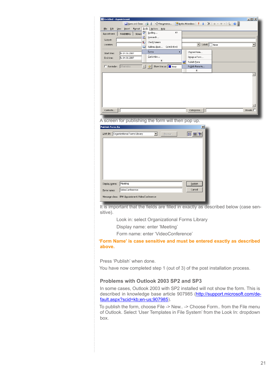 TANDBERG V 11.8 User Manual | Page 21 / 39