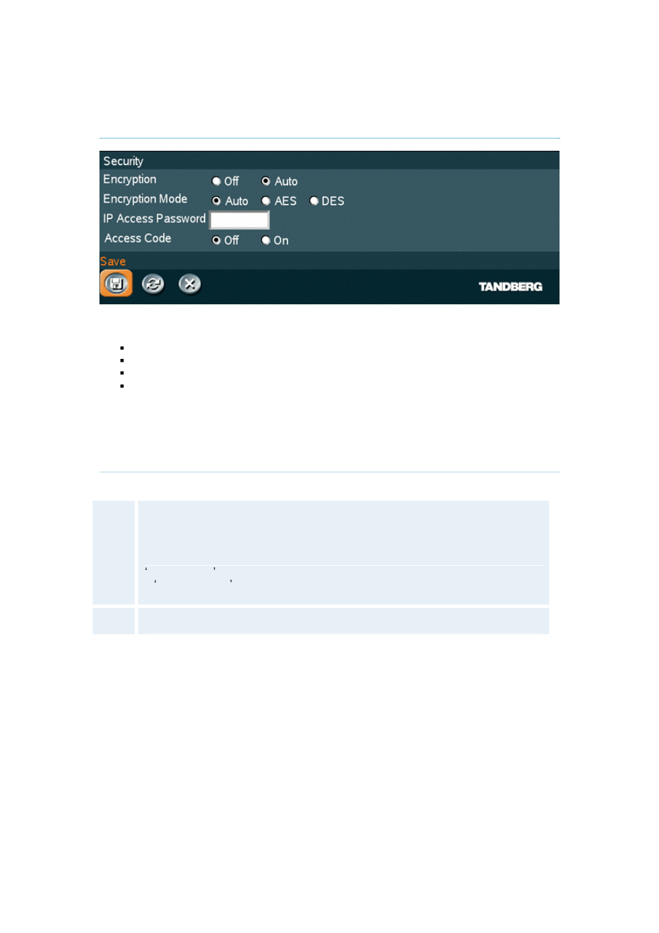 3 security, 1 encryption | TANDBERG 150 User Manual | Page 30 / 40