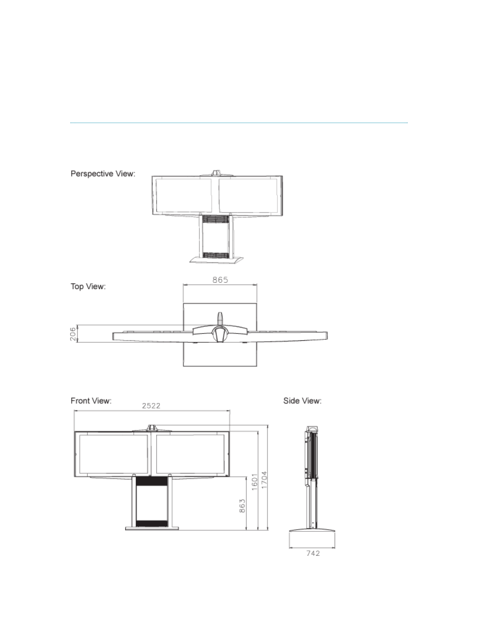 17 appendix 17, Dimensions | TANDBERG 8000 MXP User Manual | Page 297 / 308