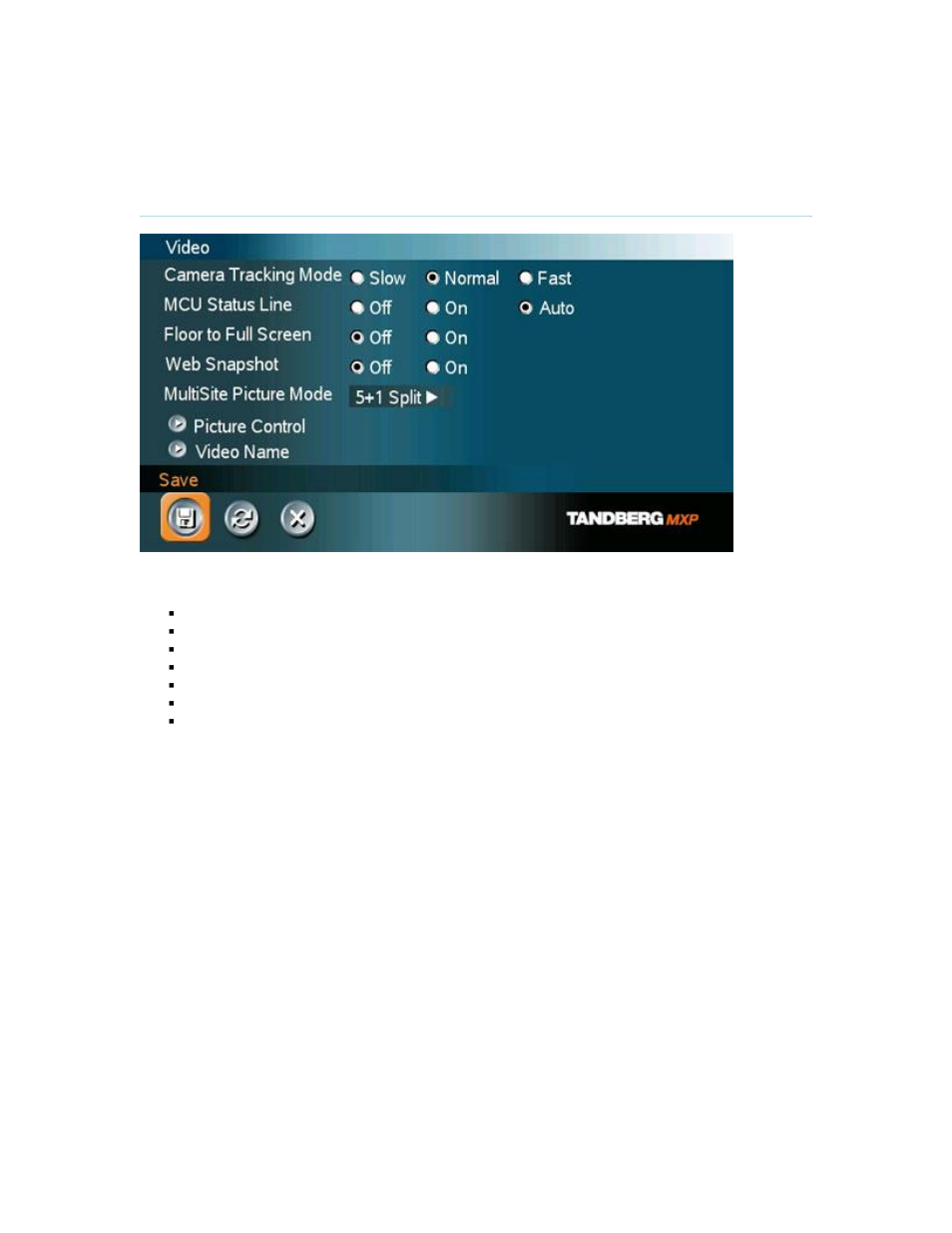 Video, 6 video | TANDBERG 7000 MXP User Manual | Page 162 / 268