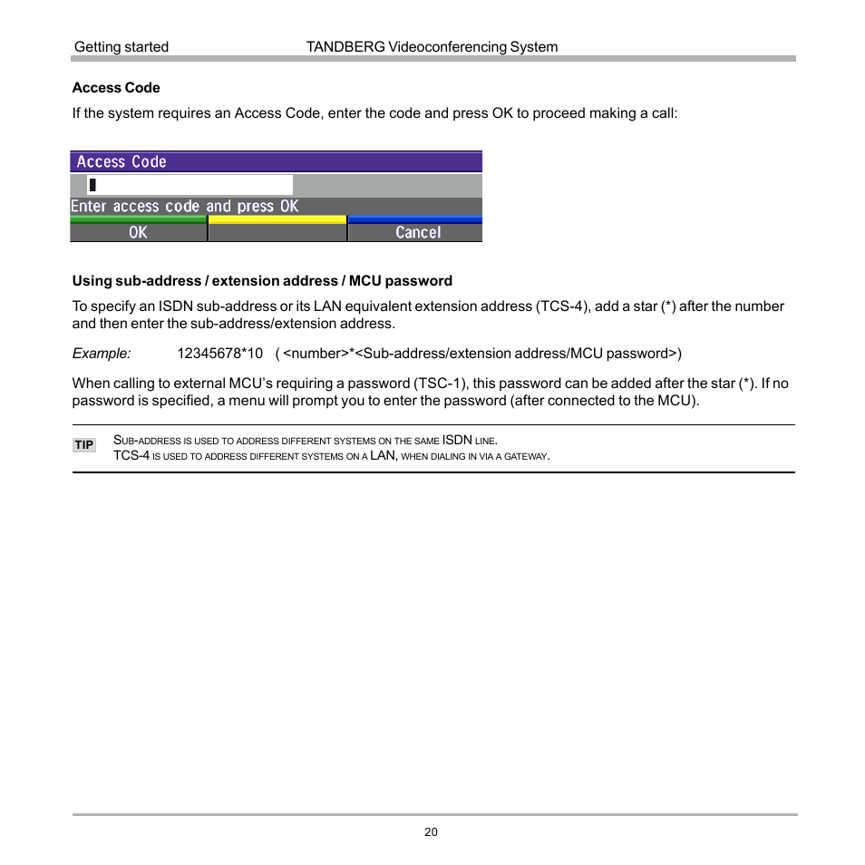 TANDBERG 990 User Manual | Page 20 / 111