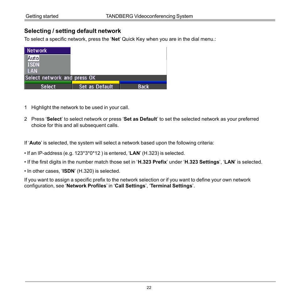 TANDBERG 990 User Manual | Page 22 / 111