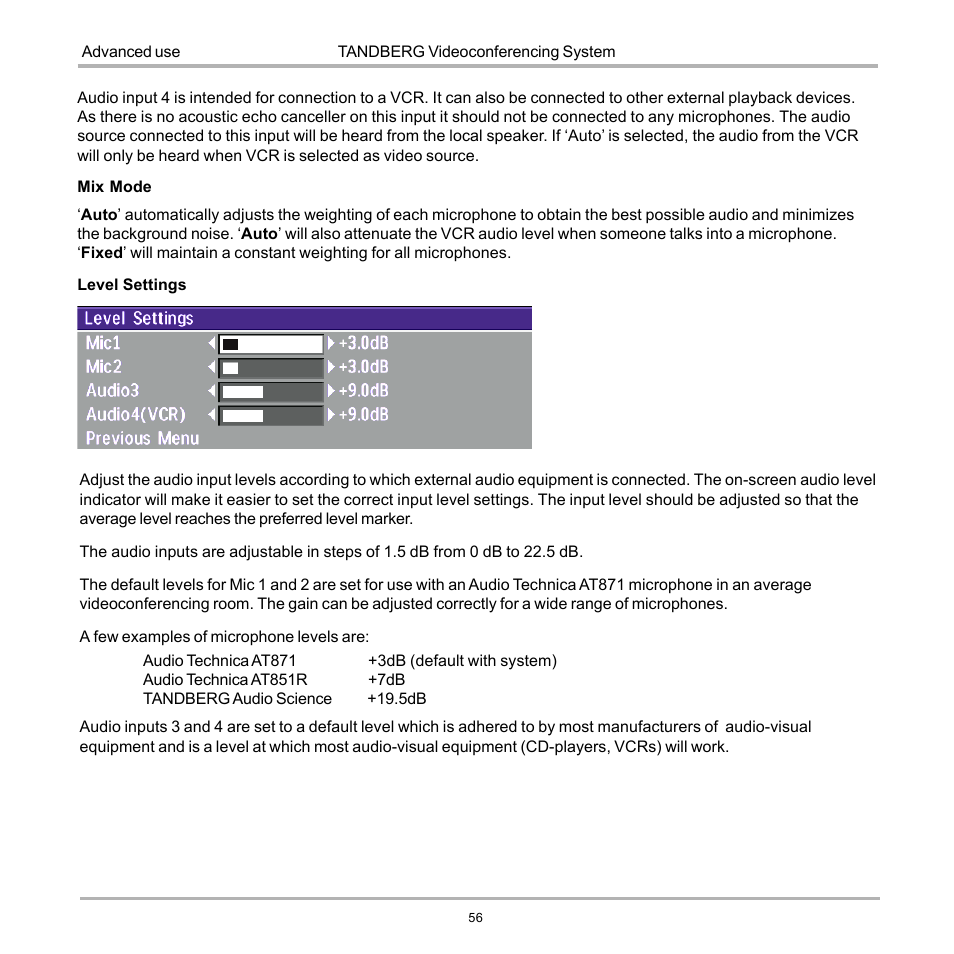 TANDBERG 990 User Manual | Page 56 / 111