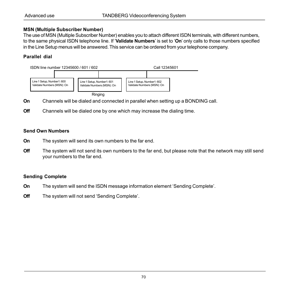 TANDBERG 990 User Manual | Page 70 / 111