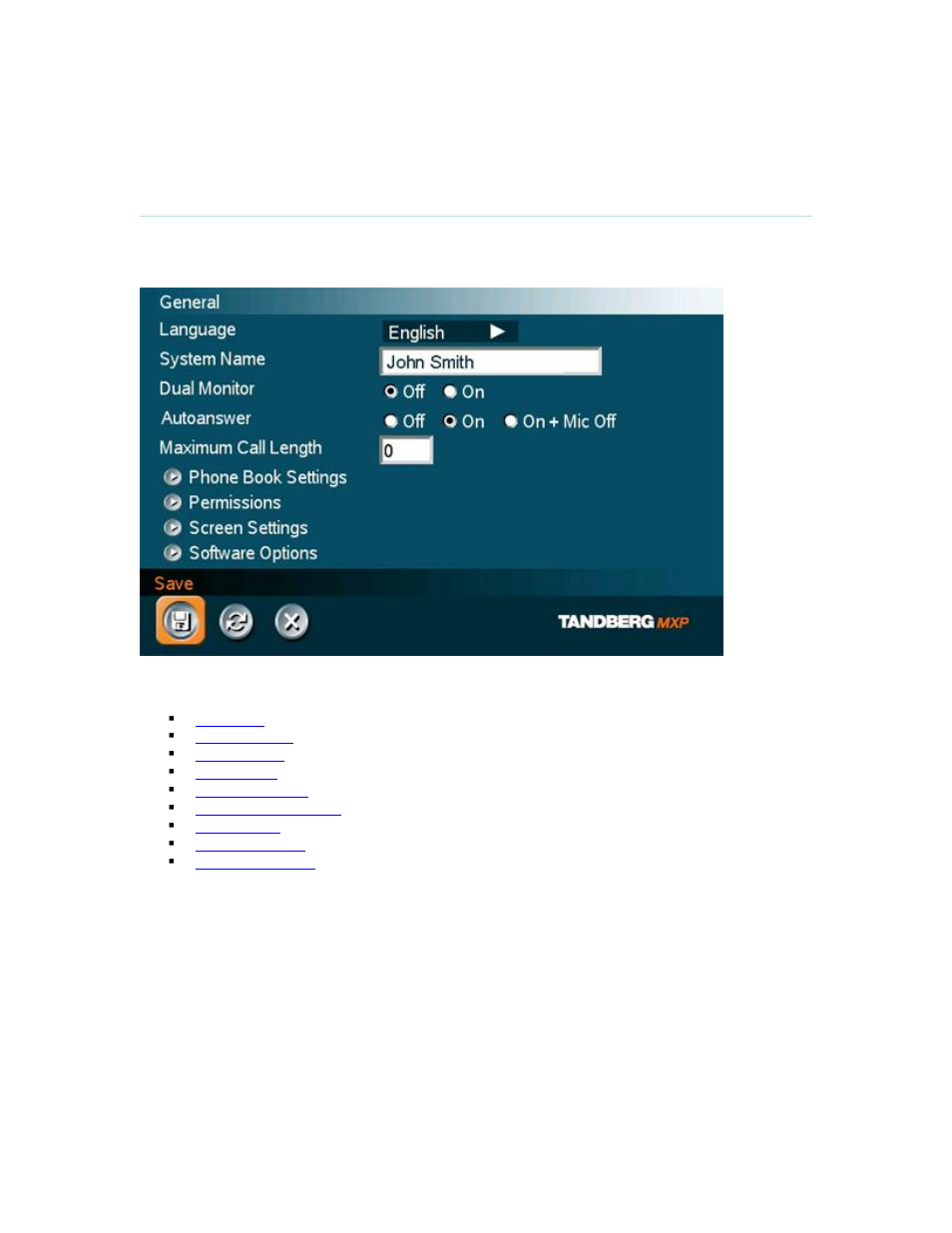 General settings, 1 general settings | TANDBERG 6000 MXP User Manual | Page 120 / 287