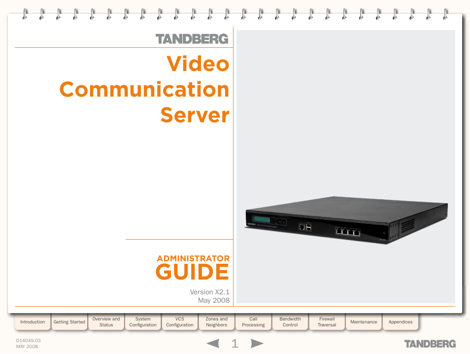 TANDBERG Security Camera User Manual | 247 pages