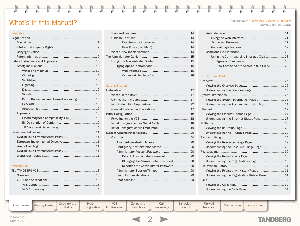 Introduction, What’s in this manual | TANDBERG Security Camera User Manual | Page 2 / 247