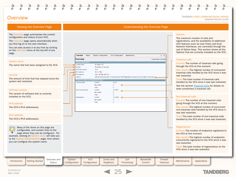 Overview | TANDBERG Security Camera User Manual | Page 25 / 247